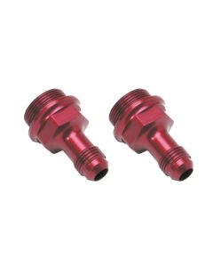 Russell Performance 7/8in -20 x -6 AN Male Flare Extended (2 pcs.) (Red/Blue) - 640360