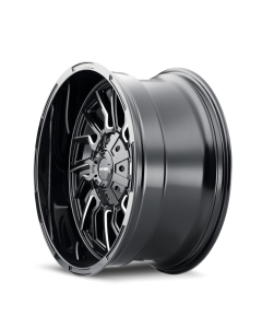 Mayhem 8111 Flywheel 22x10 / 5x127 BP / -19mm Offset / 87.1mm Hub Black w/ Milled Spokes Wheel - 8111-22152BM