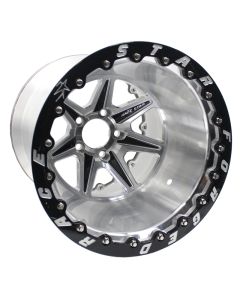 Race Star 72 ValStar 15x10 / 5x4.75BC / 7.5BS / 3.072in CB / Machined w/Black Accents Wheel - 72-510477511M