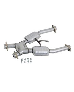 BBK 94-95 Mustang 5.0 Short Mid X Pipe With Catalytic Converters 2-1/2 For BBK Long Tube Headers - 1672
