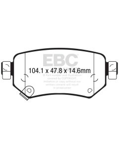 EBC 2016+ Mazda 6 2.5L Ultimax2 Rear Brake Pads - UD1874