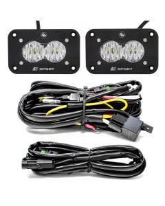 Baja Designs Clear Lens Wide Cornering Pattern Flush Mount Kit S2 Sport LED Work Light- BAJA-547807