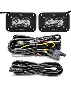 Baja Designs Clear Lens Work/Scene Pattern Flush Mount Kit S2 Sport LED Work Light- BAJA-547808