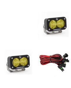 Baja Designs Amber Lens Wide Cornering Pattern S2 Sport LED Work Light Pair- BAJA-547815