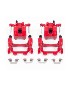 Power Stop 11-12 Infiniti G25 Rear Red Calipers w/Brackets - Pair - S6036