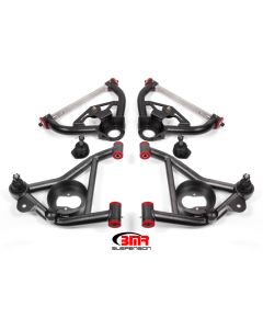 BMR 78-87 G-Body Upper And Lower A-Arm Kit - Black Hammertone - AA030H