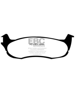 EBC 00-01 Ford Expedition 4.6 2WD Extra Duty Rear Brake Pads - ED91633