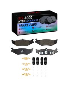 DFC 89-10 Dodge Intrepid Rear 4000 HybriDynamic Brake Pads and Hardware Kit - 4000-0512-01