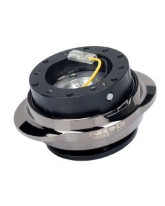 NRG Quick Release Kit - Black Body/ Black Chrome Oval Ring- NRG-SRK-220BKC