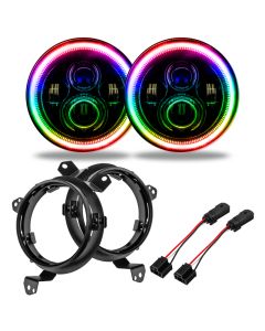 Oracle Jeep Wrangler JL/JT 7in. High Powered LED Headlights (Pair) - w/o Controller - 5769J-334