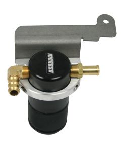 Moroso 07-14 Ford Mustang GT500 Air/Oil Separator Catch Can - Small Body - Billet Aluminum - Black - 85617