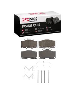 DFC 88-95 Toyota 4Runner Front 5000 Advanced Ceramic Brake Pads and Hardware Kit - 1551-0410-01