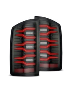 AlphaRex 02-06 Dodge Ram1500 + 03-06 Dodge Ram2500/3500 Luxx-Series LED Tail Lights (Pair) Black/Red - 641030