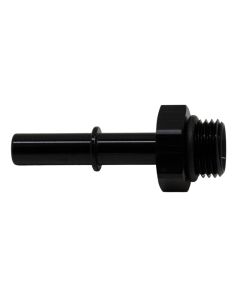DeatschWerks 6AN ORB Male to 5/16in Male EFI Quick Connect Adapter - Anodized Matte Black - 6-02-0114-B