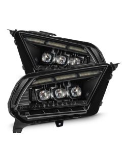 AlphaRex 10-12 Ford Mustang NOVA-Series LED Proj. Headlights Alpha-Blk w/Activ Lght & Seq.Sig SB DBL - 880490