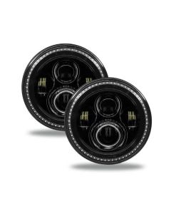 Oracle Lighting 7 Inch Dynamic ColorSHIFT High Powered LED Headlights (Pair) Black Bezel Jeep Wrangl