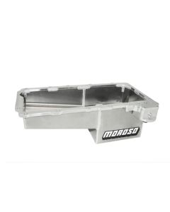Moroso GM LS/16-Up COPO Camaro (w/Rear Sump) Drag Race Baffled Wet Sump 7qt 7.5in Aluminum Oil Pan - 21153