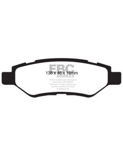 EBC 08-13 Cadillac CTS 3.0 Greenstuff Rear Brake Pads - DP21829