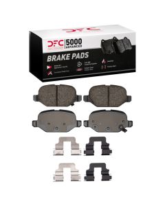 DFC 09-19 Fiat 500 (USA/Canada) Rear 5000 Advanced Ceramic Brake Pads and Hardware Kit - 1551-1569-01