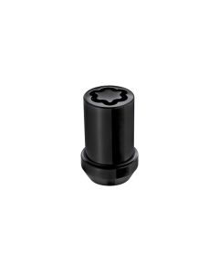 McGard Wheel Lock Nut Set - 4pk. (Tuner / Cone Seat) M12X1.25 / 13/16 Hex / 1.24in. Length - Black - 25354