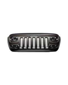 Oracle Lighting Vector Pro-Series Full LED Grill Flat Black Jeep Wrangler JL | Gladiator JT 2018+- O