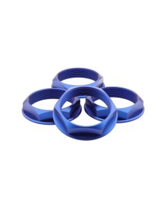 fifteen52 Super Touring (Chicane/Podium) Hex Nut Set of Four - Anodized Blue - 52-ST-NUT-BLUE-SET