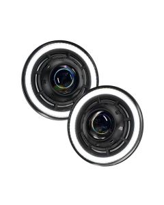 Oracle Lighting Oculus 7 Inch Switchback Bi-LED Projector Headlights Jeep Wrangler JK 2007-2018- ORAC-5876-001