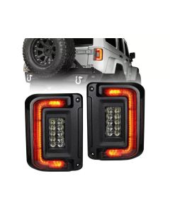 ORACLE Lighting Black Series Flush Mount LED Taillights Jeep Wrangler JK 2007-2017- ORAC-5891-504-T