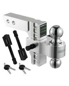 Rhino USA 6In Heavy Duty Drop Hitch - 2In (Silver) - RG-HTDROP2-SVR