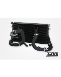 do88 VAG 1.8T/2.0T (MQB) BigPack Intercooler Kit w/Black Hoses - BIG-340-3-S