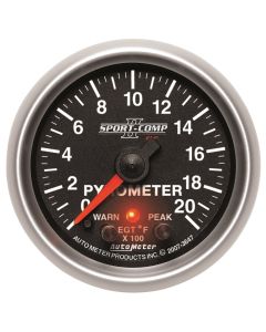 Autometer Elite 52.4mm 0-2000F Pyrometer Peak & Warn w/ Electronic Control Gauge - 3647