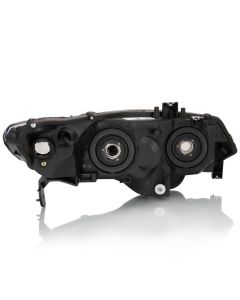 ANZO 2006-2009 Honda Civic 2 Door Crystal Headlight Black Amber (OE Replacement) - 121546