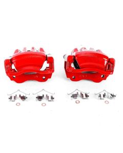 Power Stop 98-05 Lexus GS300 Front Red Calipers w/Brackets - Pair - S2774