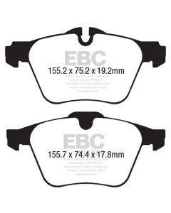 EBC 13+ Jaguar F-Type (Cast Iron Rotors Only) 3.0 Supercharged (340) Yellowstuff Front Brake Pads - DP42189R
