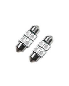 Oracle 33MM 4 LED 3-Chip Festoon Bulbs (Pair) - Blue - 5203-002