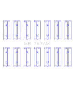 Toyota Main Bearing Set STD - MB767AM for 2M/4M/5M/7M Engines