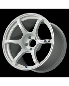 Advan RG-4 18x11.0 / +15 Offset / 5-114.3 / 73mm Bore / Racing White Metallic & Ring - YA48M15EWMR