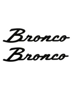Ford Racing 21-24 Bronco Classic Script Fender Badge Kit - Gloss Black - M-1447-BSGS