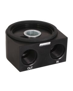 Moroso Universal Oil Filter Adapter - Sandwich - Oil Cooler - 3/4in-16 Thread & 2-5/8in O-Ring - 23693