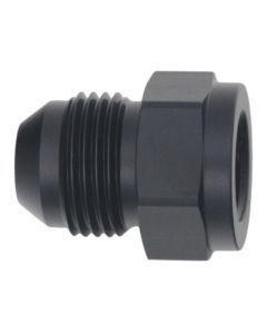 DeatschWerks 6AN Female Flare to 8AN Male Flare Expander - Anodized Matte Black - 6-02-0220-B