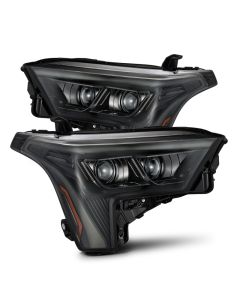 AlphaRex 22-23 Toyota Tundra LUXX-Series Headlights Alpha-Blk w/White DRL - Req 810029 OR 810030 - 880863