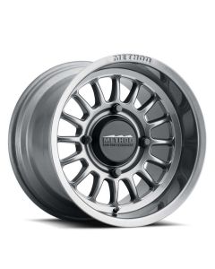 Method MR411 Bead Grip 15x7 / 5+2/38mm Offset / 5x4.5 / 72 CB Gloss Titanium Wheel - MR41157012852