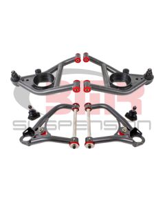 BMR 67-69 1st Gen F-Body Upper And Lower A-Arm Kit - Black Hammertone - AA029H