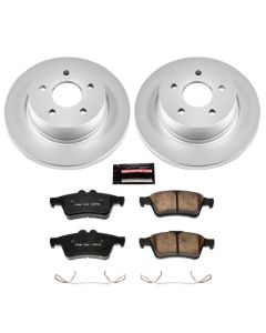 Power Stop 12-18 Ford Focus Rear Z17 Evolution Geomet Coated Brake Kit - CRK5975