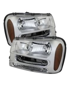 xTune Chevy Trailblazer 02-09 Crystal Headlights Chrome HD-JH-CTB02-AM-C - 9023545