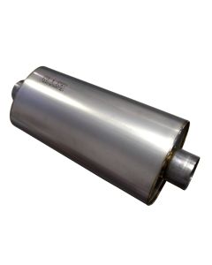 Kooks 3in Oval Center/Center Muffler 18in Long Body Polished Stainless Steel - MUF-019