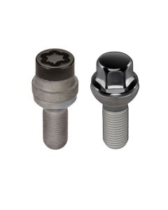 McGard 5 Lug Hex Install Kit w/Locks (Radius Seat Bolt) M14X1.5 / 17mm Hex / 35.4mm Shank L. - Black - 68032BK