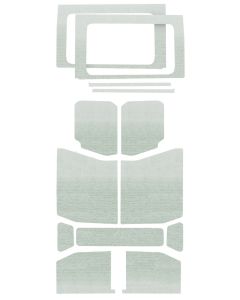 DEI 18-23 Jeep Wrangler JL 4-Door Boom Mat Complete Headliner Kit - 13 Piece - White - 50180