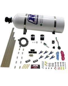 Nitrous Express 6 Cyl Gas Nitrous Kit (150-375HP) w/15lb Bottle - 80006-15