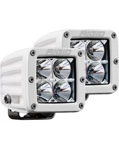 RIGID Industries Hybrid Flood Surface Mount White Housing Pair D-Series Pro- RIGI-602113
